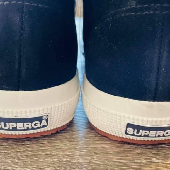 NWT Superga faux fur suede sneakers high top 10 - Picture 5 of 6